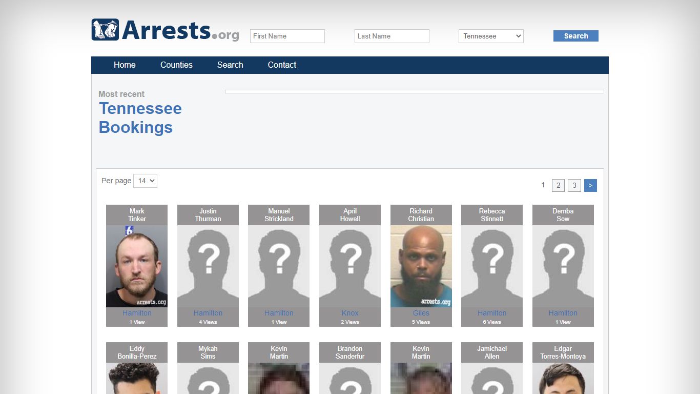 Tennessee Arrests and Inmate Search